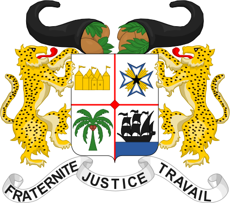 The coat of arms of Benin