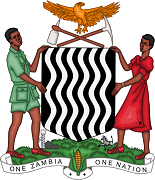 The coat of arms of Zambia